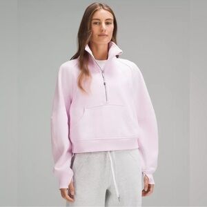 Lululemon Athletica Scuba Oversized Half Zip in Meadowsweet Pink size M/L